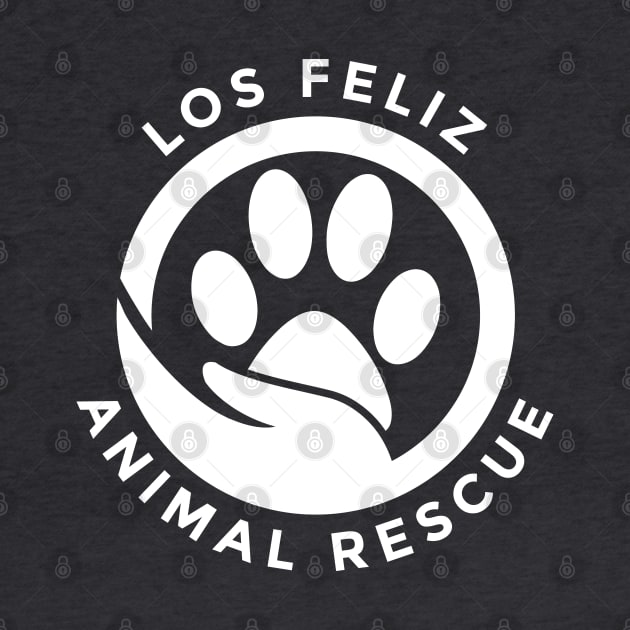 Los Feliz Animal Rescue White Logo by losfeliz